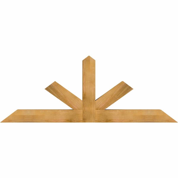 Ekena Millwork Saratoga Rough Sawn Timber Gable Bracket, Western Red Cedar, 84"W x 31"H x 6"D x 6"F, 9/12 Pitch GBW084X31X0606SAR00RWR - main